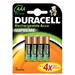 Oplaadbare batterij Batterij Duracell DURACELL RECH ULTRA AAA X4 80270004